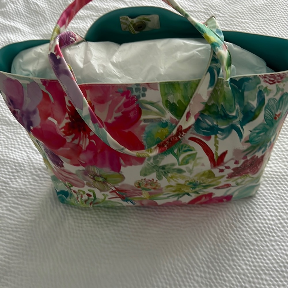 Charlie Paige Flower Leather Tote